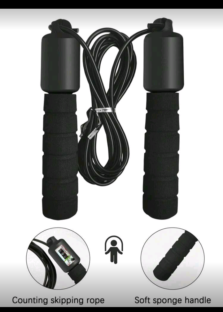 حبل القفز للياقة البدنية والعد، إكسسوارات رياضية، جهاز لياقة بدنية، تمرين منزلي، حبل القفز
