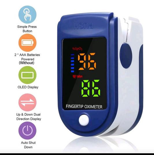 جهاز قياس تأشبع الأكسجين بالدم، مراقب التأشبع بالأكسجين (SpO2) والنبض في الأصبع، جهاز نبضي لقياس نسبة الأكسجين في الدم والنبض في الأصبع